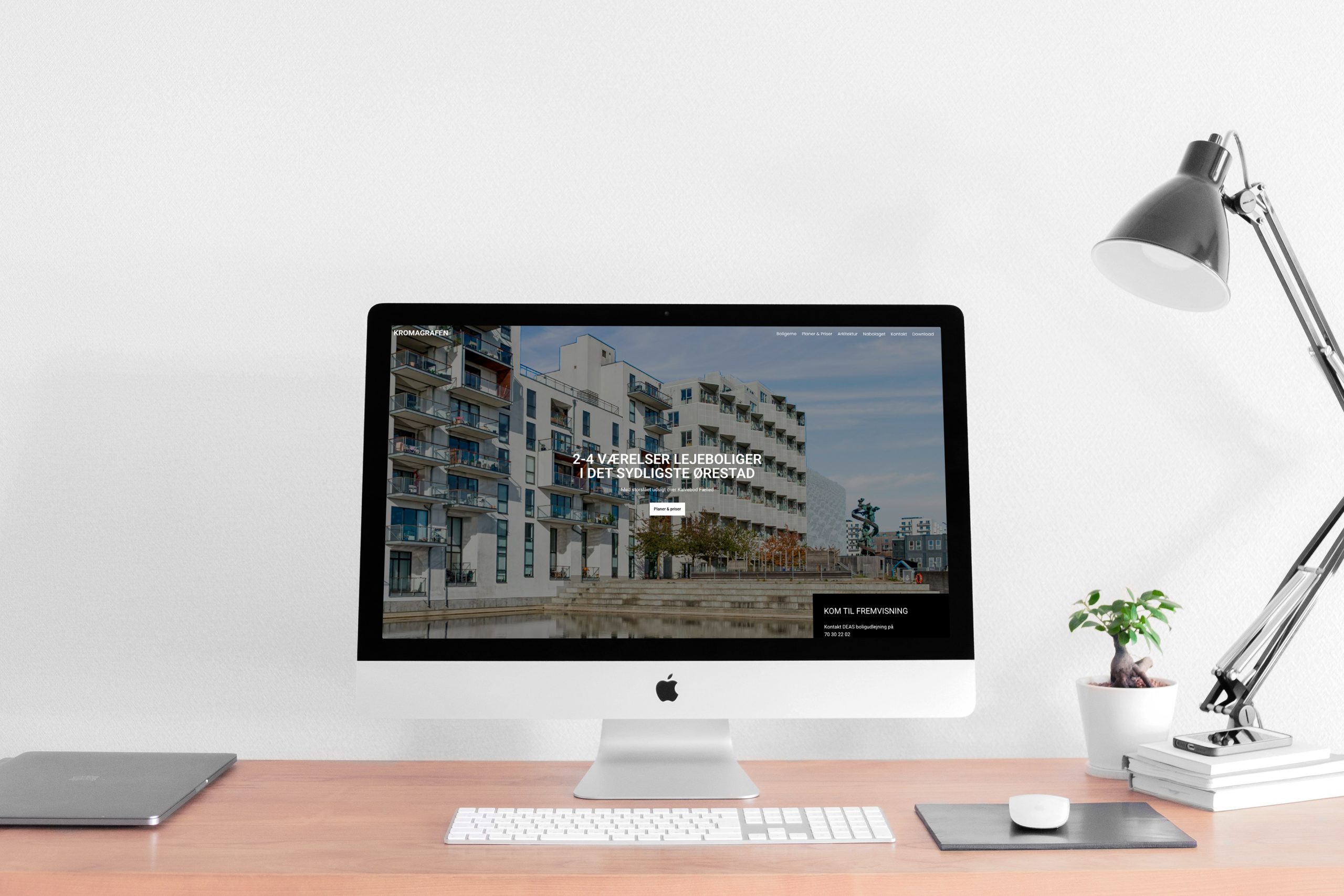 Casebillede af Kromagrafen på en iMac