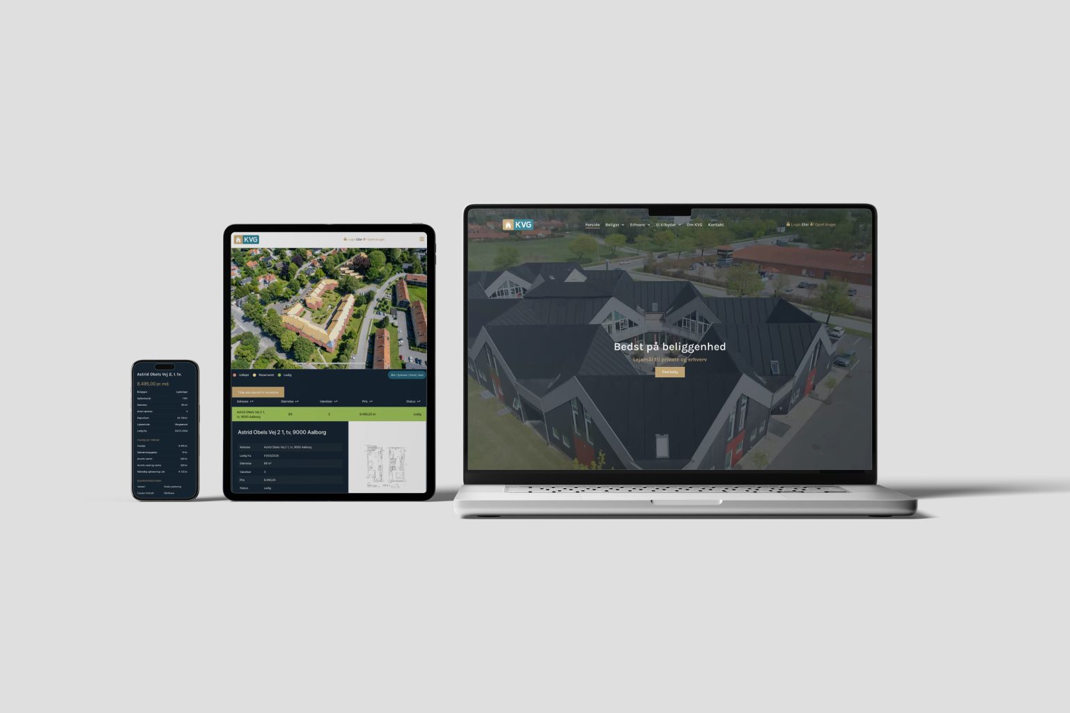 Case foto af KVG Bolig på forskellige enheder